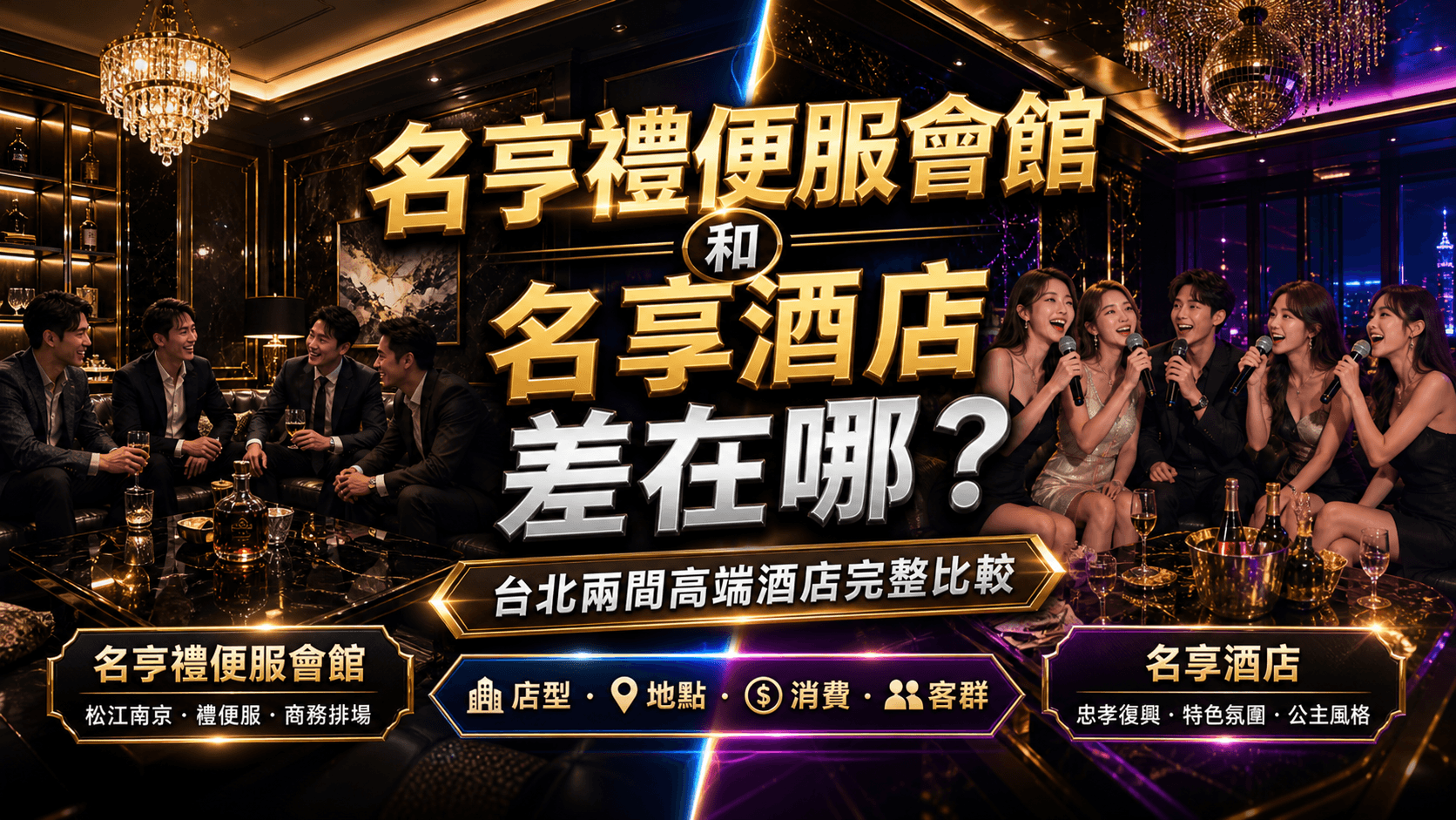 名亨禮便服會館和名享酒店差在哪？台北兩間高端酒店完整比較