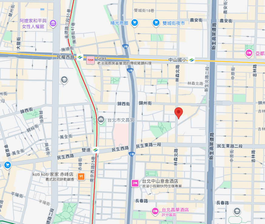皇冠制服酒店 路線圖