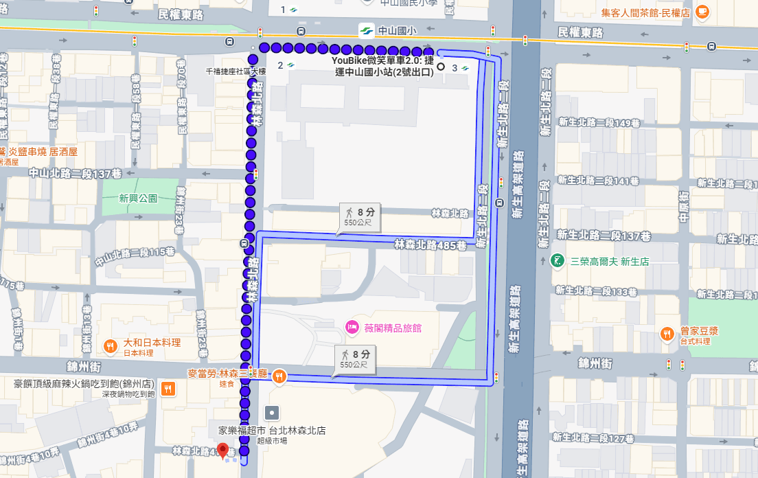 首席商務會館 路線圖