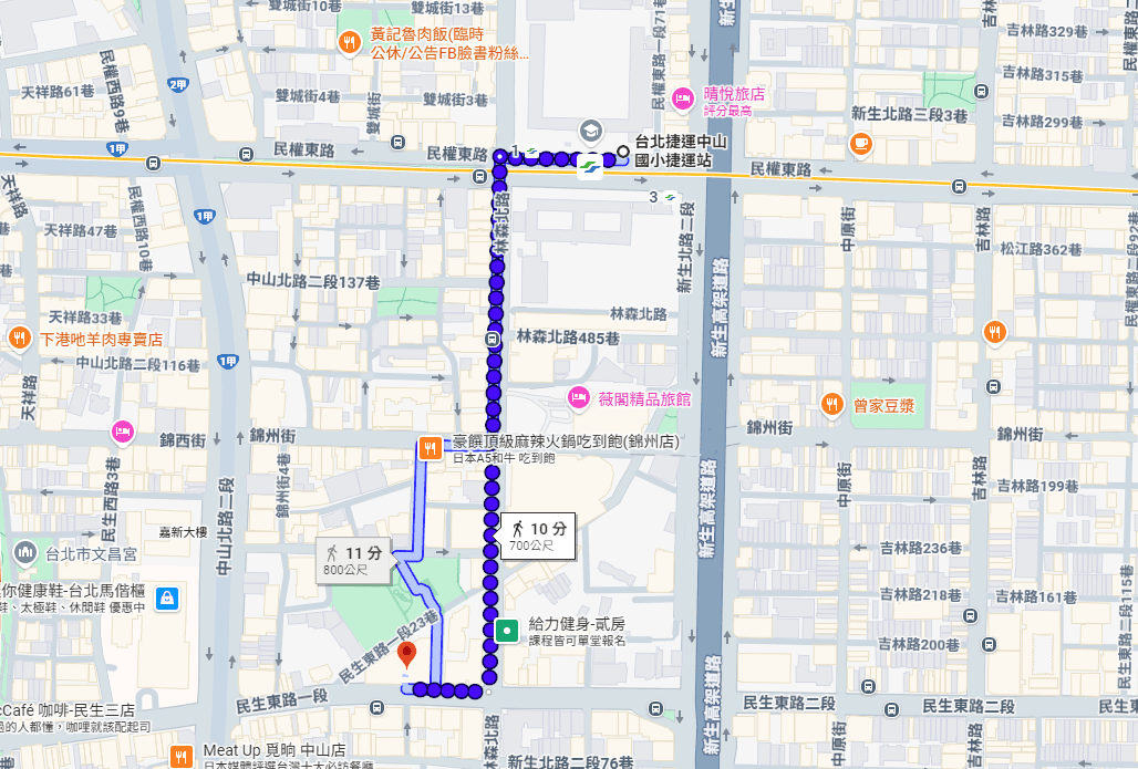 新濠禮服酒店會所 路線圖