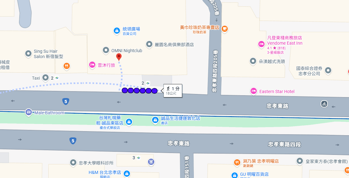 Focus麗緻酒店 路線圖